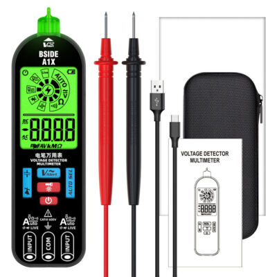 A1X Mini Digital Multimeter Smart Auto Ranging Rechargeable DC/AC Voltage US