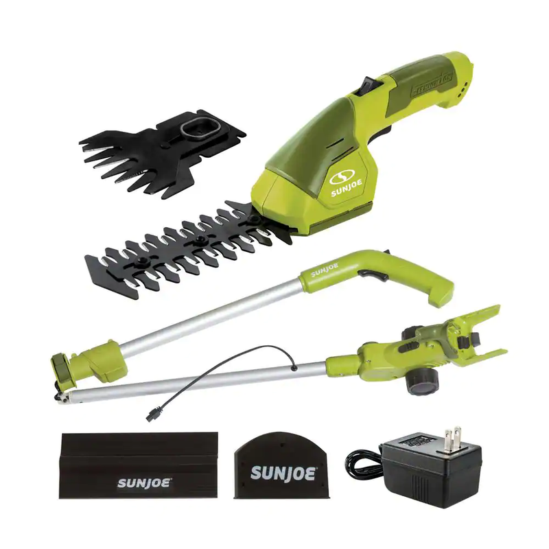 7.2V 2-In-1 Cordless Grass Shear and Hedge Trimmer Tool with Extension Pole