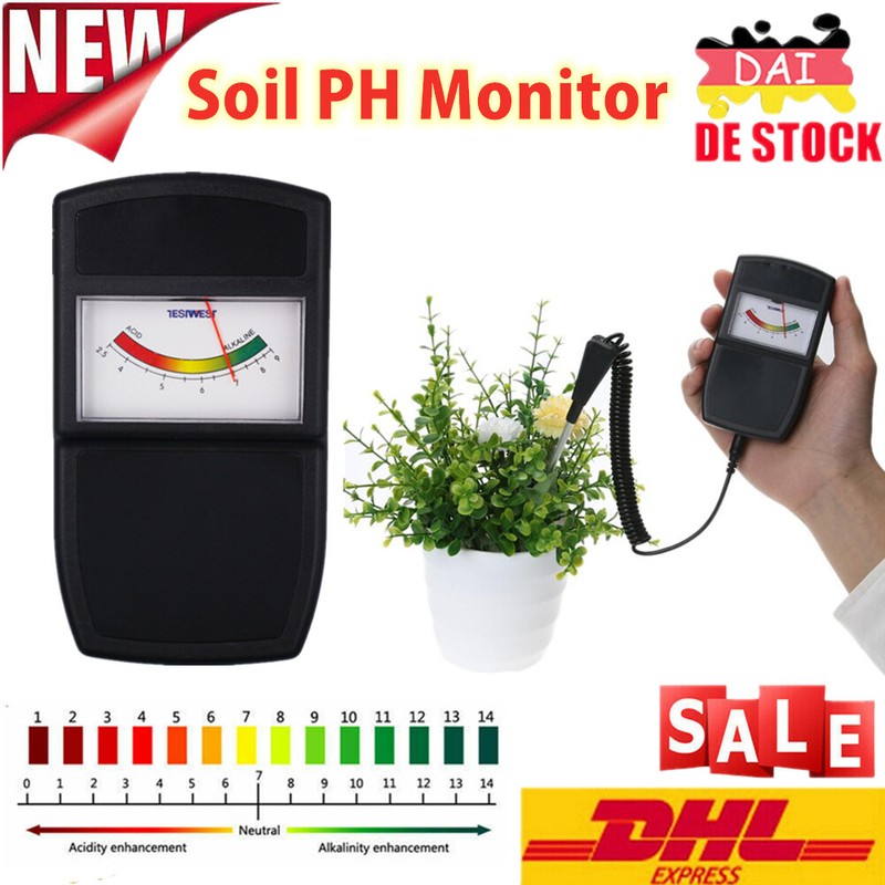 Bodentester Pflanzen PH Wert Messgerät Boden Feuchtigkeitsmesser Licht Outdoor