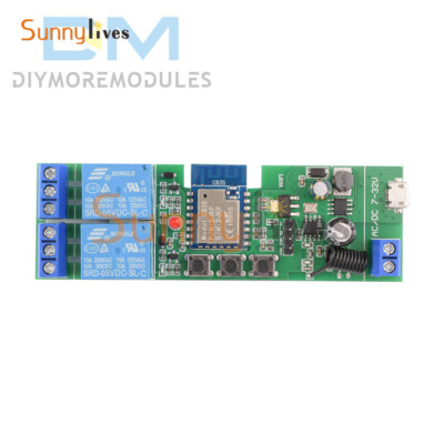1/2/4CH Smart WiFi Switch Relay Module Wireless Remote DC 7-32V/AC85-250V 433MHZ