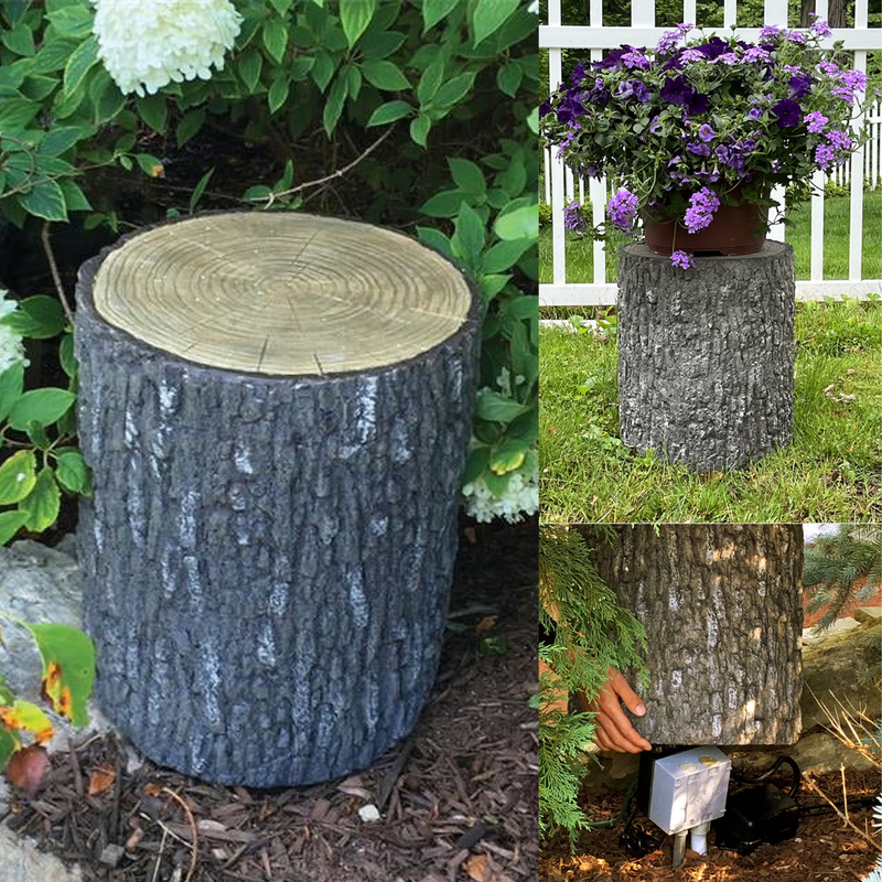 Artificial Tree Stump Cover Disguise for Outdoor Garden Landscaping Hide Outlets