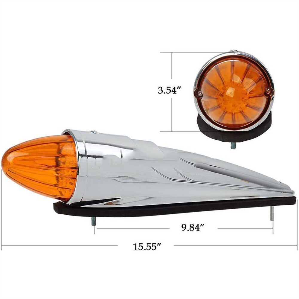 5x Teardrop Roof light Semi trailer truck Clearance universal Amber Cab Marker