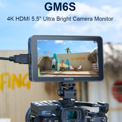 US Godox GM6S 5.5 Inch HD 1920x1080 4K HDMI DSLR Field Camera Monitor for Shoot