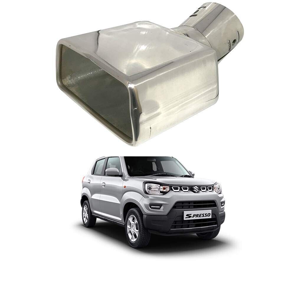 SS Dual Pipe Exhaust Muffler Silencer Cover For Maruti Suzuki S-Presso