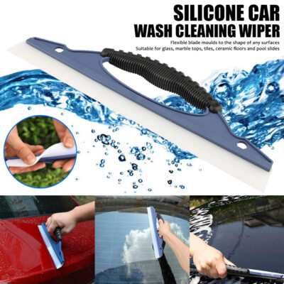 1x Car Wash Wiper Dryer Glass Cleaning Tool Scraper Brush Super Soft Windshield