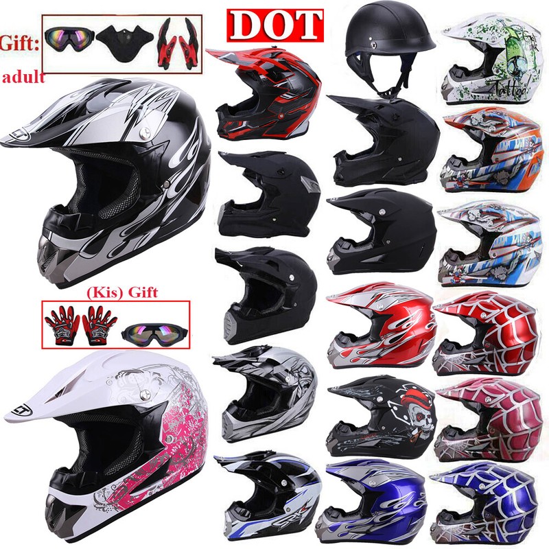 DOT Adult Youth Kids Motorcycle Helmet Motocross MX Off-Road Dirt Bike Racing