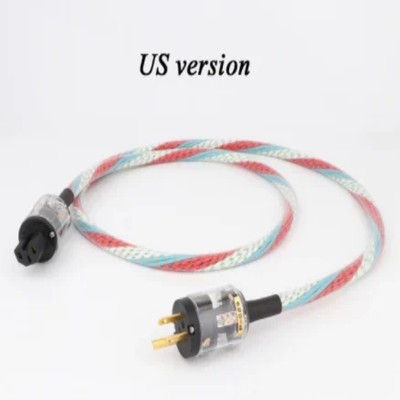 Western Electric 6N OFC Copper US EU Schuko AC HiFi Audio Power Cable IEC Female