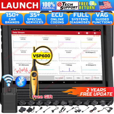 LAUNCH X431 V+ 4.0 PRO Bidirectional Car Diagnostic Scanner Tool K*Y Coding TPMS