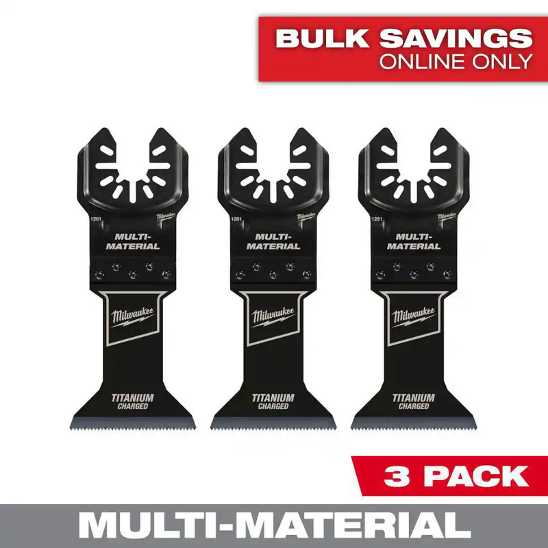 Milwaukee Oscillating Multi Tool Blades 1 3/4 Inch Bi Metal Universal Fit 3 Pack