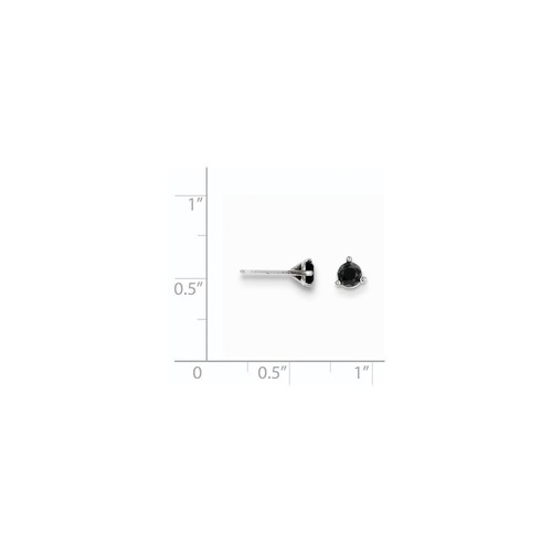 Pre-owned Goldia 14k .50ct Black Diamond Stud Earrings