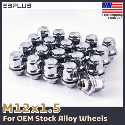 [20] Chrome Toyota/Lexus/Scion OEM Factory Style 12X1.5 Mag/Flat Seat Lug Nuts