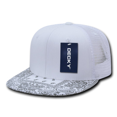 Decky 6 Panel High Profile Structured Bandanna Bill Trucker - 1083