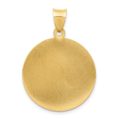 Pre-owned Superdealsforeverything Real 14kt Yellow Gold Saint Michael Medal Hollow Pendant