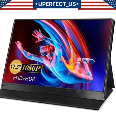UPERFECT 17.3'' FHD Ultra Slim HDR Portable Monitor IPS 1920 x 1080P HDMI USB-C A