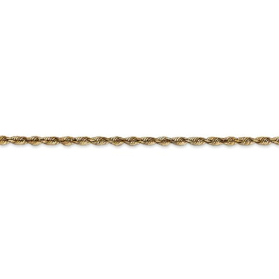 Pre-owned Superdealsforeverything Real 14kt 2.5mm Diamond Cut Extra-light Rope Chain; 20 Inch In Yellow