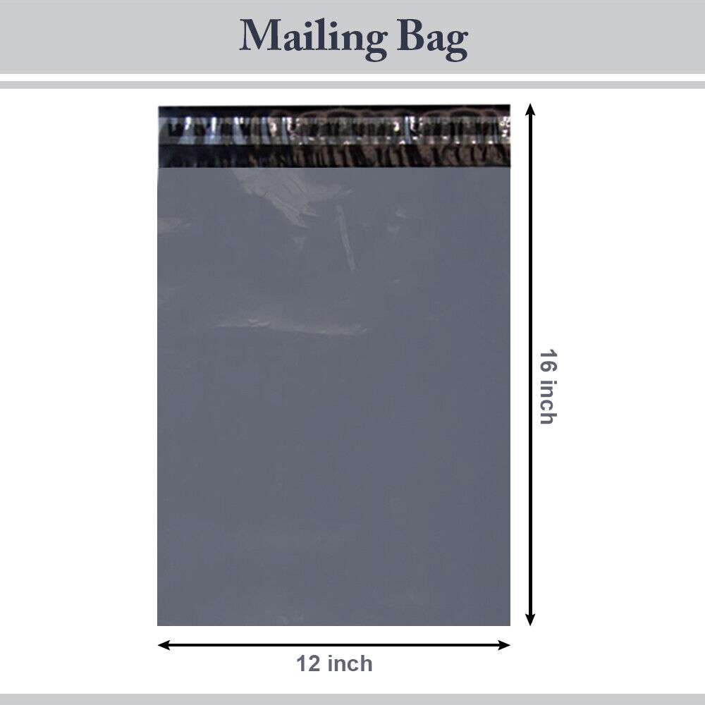 Buy Strong Grey Plastic Mailing Bags Poly Postage Post Postal Self Seal - All Sizes