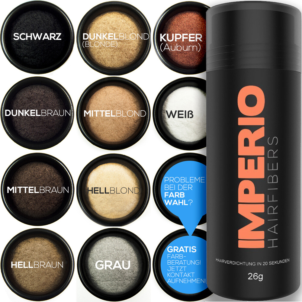 IMPERIO Streuhaar Schütthaar zur Haarverdichtung Haarpulver Hair Fiber 26g