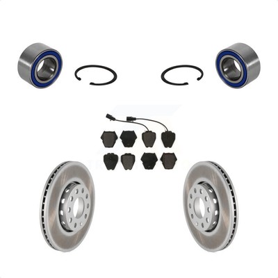 Front Wheel Bearing Coated Disc Brake Rotors And Pads Kit For Audi A4 Quattro