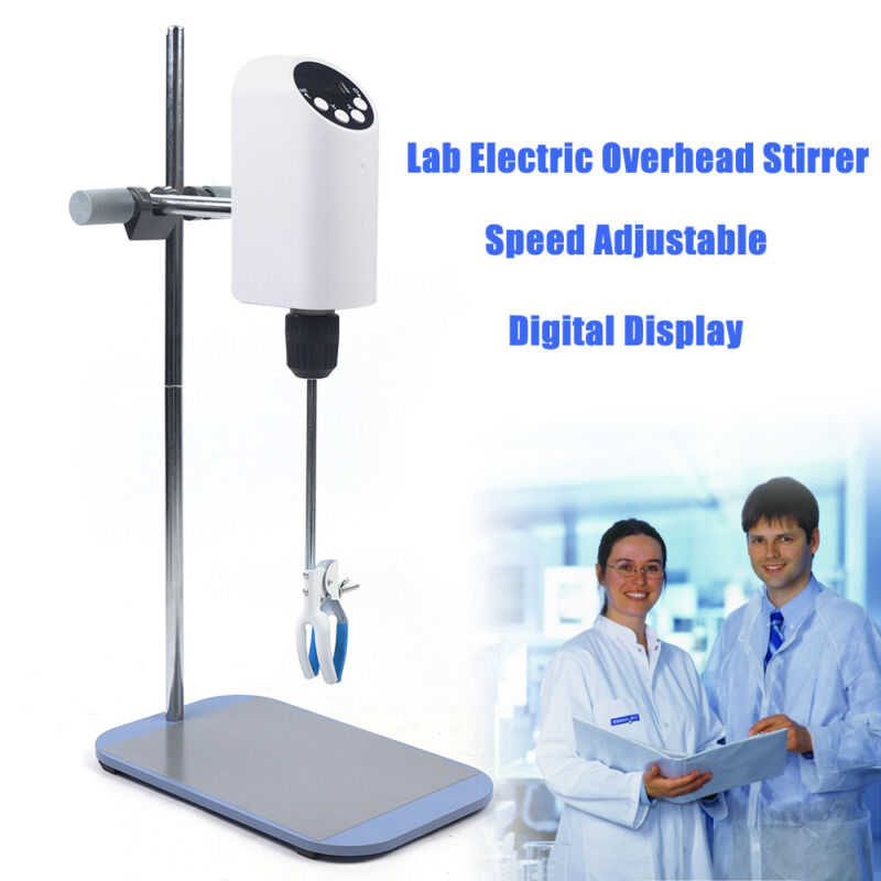 Lab Electric Overhead Stirrer Mixer Digital Display Homogenizer Speed Adjustable