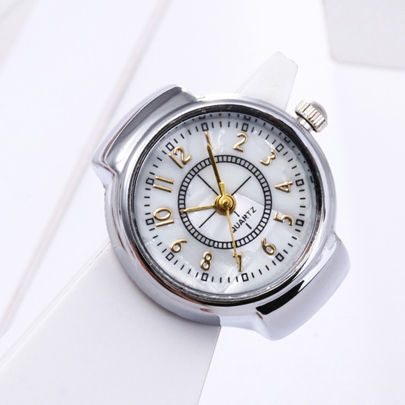 Man's Classic Ring Watch Quartz Watch Elastic Finger Ring Mini