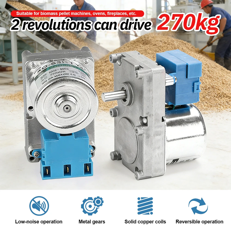 63KTYZ Biomass Pellet Stove Motor High Torque AC Synchronous Gear Motor for Pell
