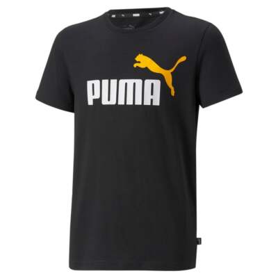 

Футболка Puma Ess+ 2 Col Logo с круглым вырезом и короткими рукавами, мужские черные повседневные топы 58698, Черный, Puma Ess+ 2 Col Logo Crew Neck Short Sleeve T-Shirt