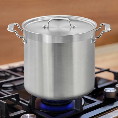 Nutrichef Stainless Steel Cookware Stockpot - 20 Quart, Heavy Duty Induction Pot