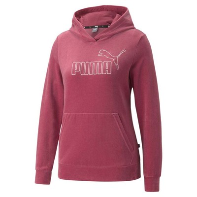 Велюровый пуловер с капюшоном Puma Essentials, женский размер M, повседневная верхняя одежда 674369-45