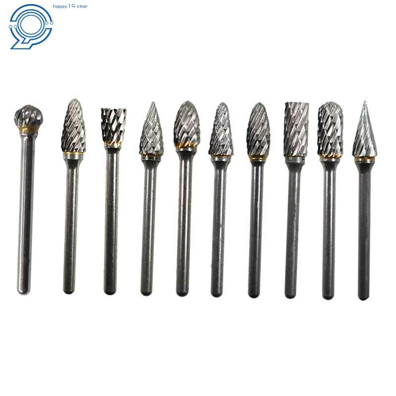 Power Tools 1/8'' Carbide Burrs Hard Metal Drill Bits Cutter File Set