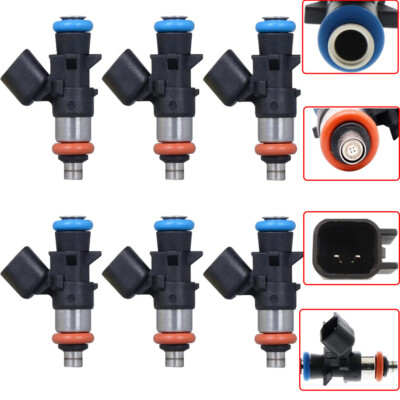 Set of 6 Fuel Injectors For Chrysler Dodge Ram Jeep 3.6L 0280158233 5184085AC