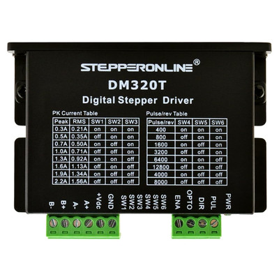 Digital Stepper Driver 0.3-2.2A 10-30VDC 1/64 Micro-Step Resolutions for Nema 8,