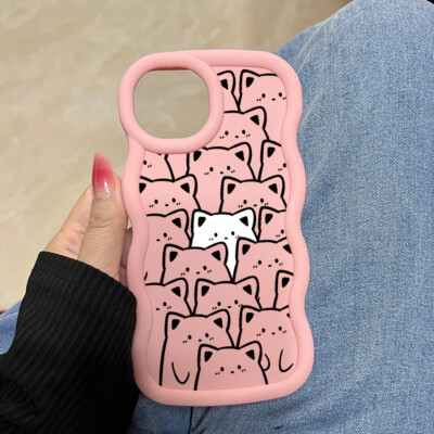 Wave Cat For Various Phone Back Case Hot Cool Cartoon Cover Hot Soft Creative