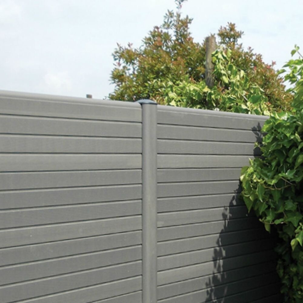 8 x 2.4 metre long Graphite eco fencing lightweight gravel board + 1 x