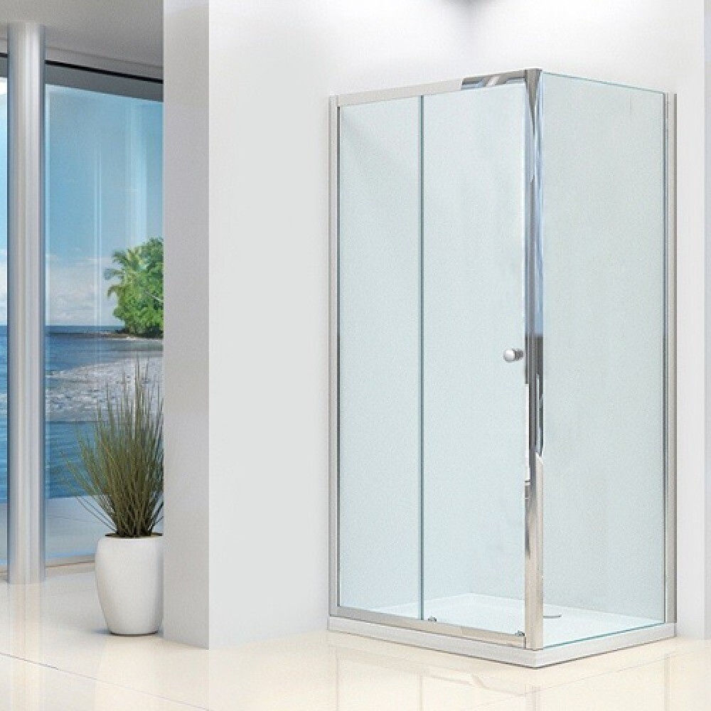 Essentials 1200mm x 800mm Sliding Shower Door & Side Panel Pack in
