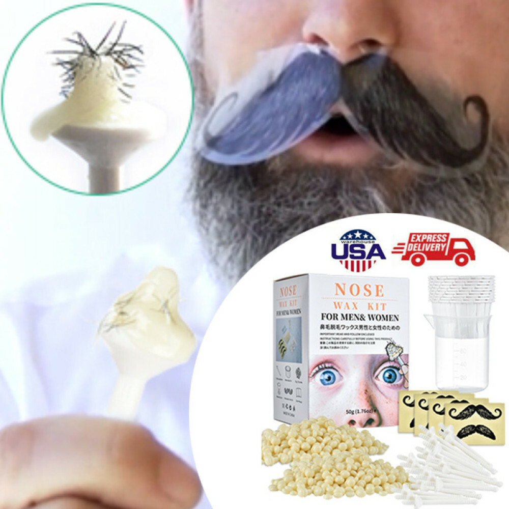 Nose Wax Nose Hair Wax Kit for Men and Women Nose Hair Removal Wax Painless