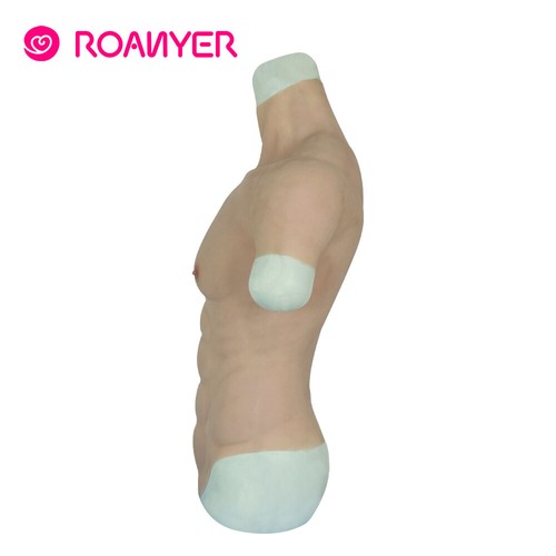 Roanyer Breastplate Silicone Male Fake Chest Muscle Body ...