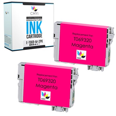 2-PK Compatible Epson 69 Magenta Ink Cartridge for WorkForce 315 500 600 610 615