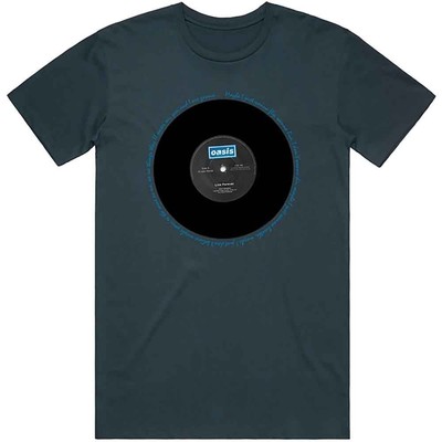 Oasis Live Forever Single T-Shirt Blue New