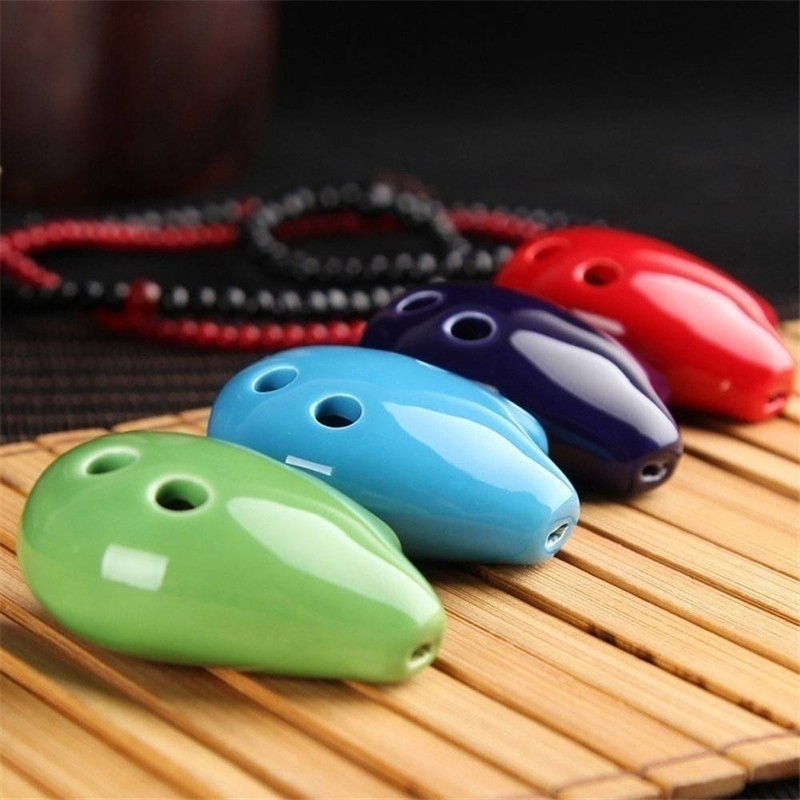 Hot Sale 6 Hole Ocarina Soprano C Key Ceramic Handmade Mini Ocarina