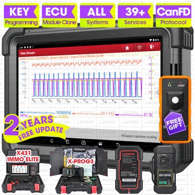 2025 LAUNCH X431 IMMO Elite PAD V+ Key Programming Car Diagnostic Scanner Tool