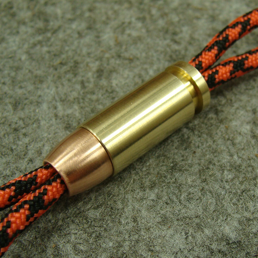 "Brass & Copper" Bullet Shape" Lanyard Bead Knife Paracord Beads Bracelet Beads