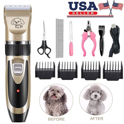 Pet Dog Cat Clippers Grooming Hair Trimmer ...