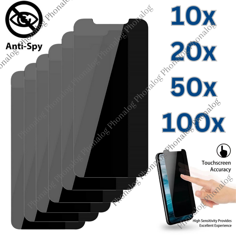 For iPhone 14 13 12 11 15 Max X XR 8 Privacy Tempered Glass Screen Protector Lot