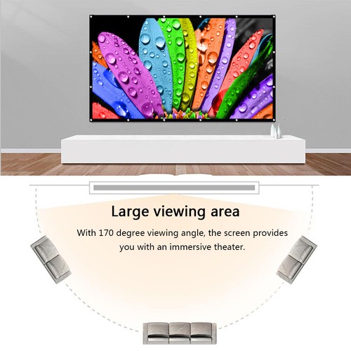 Portable Foldable Projector Screen 16:9 HD Outdoor Home Cinema Theater 3D Movie