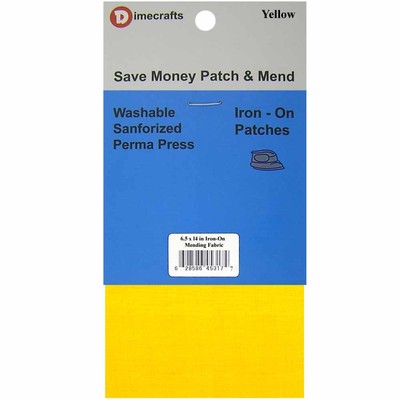 Iron-On Mending Fabric Repair Patch 6.5 x 14 Inch Compare to Bondex - Yellow