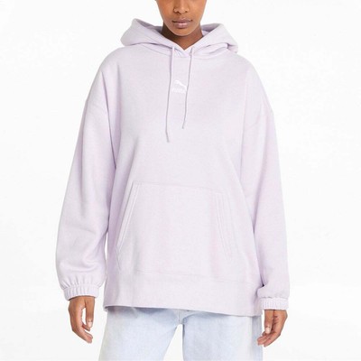Puma Classics Oversized Pullover Hoodie Женская фиолетовая повседневная верхняя одежда 533510-17