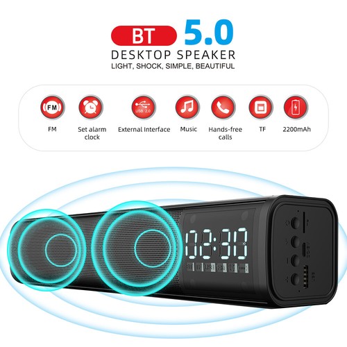 Wireless Portable bluetooth Speaker Super Bass Stereo Radio HIFI FM TF AUX USB