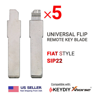 5x Flip Remote Key Blades for Xhorse and Keydiy Remotes FIAT Type SIP22