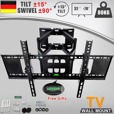 TV Halterung Wandhalterung 32 40 42 50 60 65 70 Zoll Neigbar Schwenkbar bis 80KG