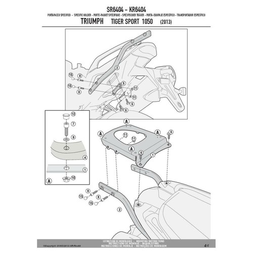 triumph tiger 1050 luggage rack